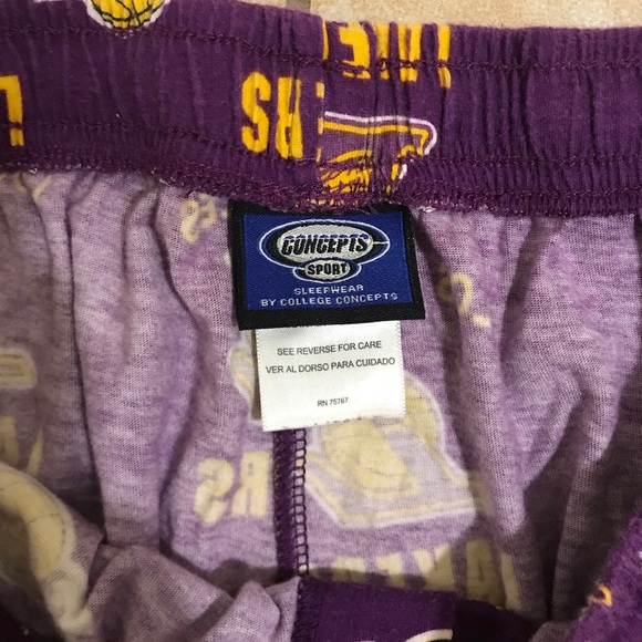 NBA LA Lakers Purple/Gold Pajama Sweatpants M - Picture 4 of 5
